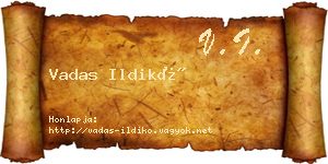 Vadas Ildikó névjegykártya