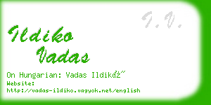 ildiko vadas business card